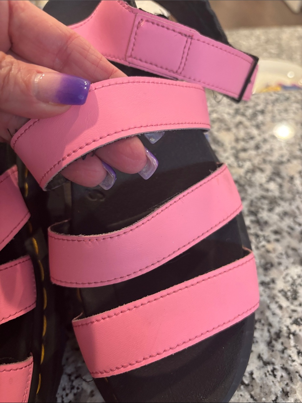 Chunky Pink Strappy Platform Sandals - Picture 4 of 6